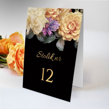 Numery stolików na wesele Floral 01