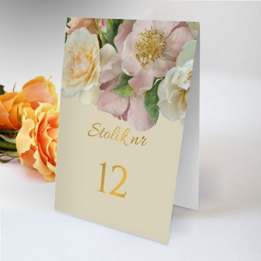 Numery stolików na wesele Floral 03