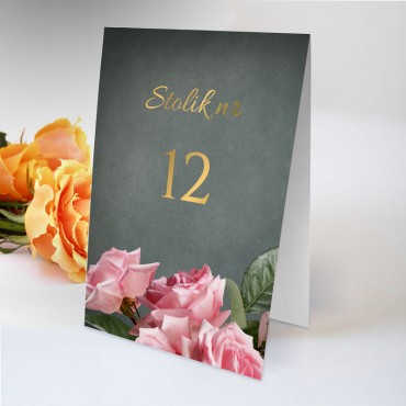 Numery stolików na wesele Floral 04