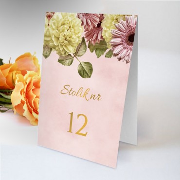 Numery stolików na wesele Floral 10