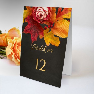 Numery stolików na wesele Floral 17