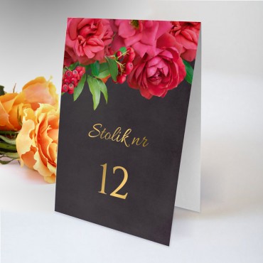 Numery stolików na wesele Floral 19