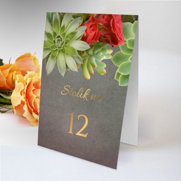 Numery stolików na wesele Floral 20