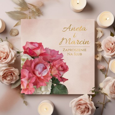 Zaproszenia Ślubne Floral 09A