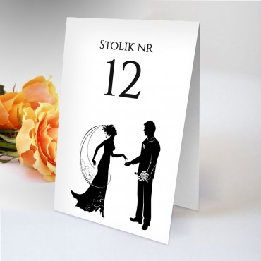 Numery stolików na wesele Black&White 10