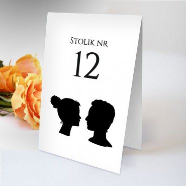 Numery stolików na wesele Black&White 12