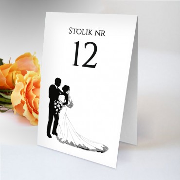Numery stolików na wesele Black&White 13