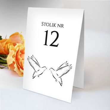 Numery stolików na wesele Black&White 15