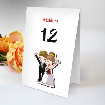 Humorystyczne numery stołów weselnych