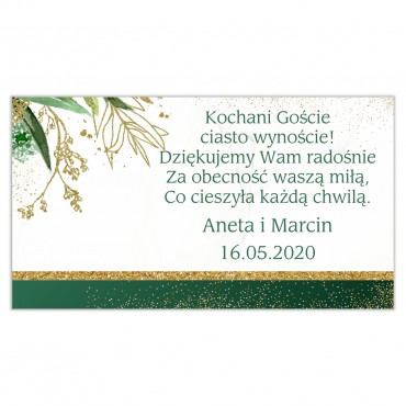 Etykiety na ciasto weselne Botaniczne 02
