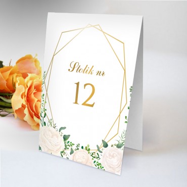 Numery stolików na wesele Kwiatowe 16B