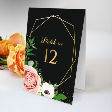 Numery stolików na wesele Kwiatowe 15A