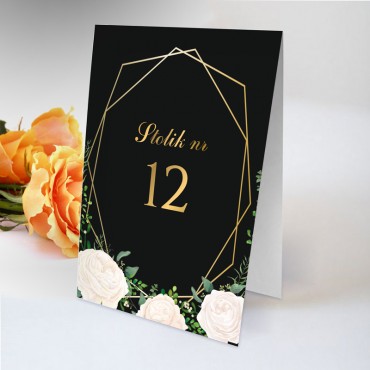 Numery stolików na wesele Kwiatowe 16A