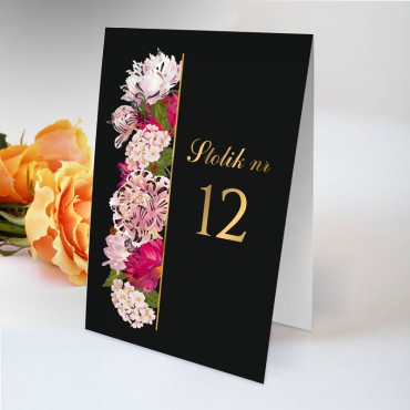 Numery stolików na wesele Kwiatowe 21A