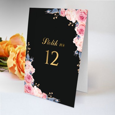 Numery stolików na wesele Kwiatowe 24A