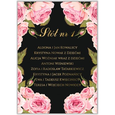Plan stołów na wesele Kwiatowy 17a